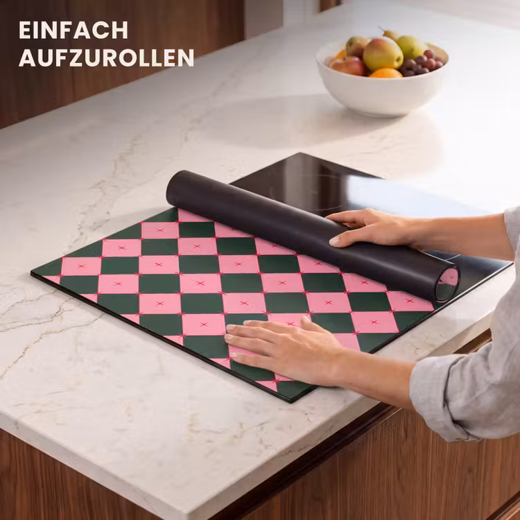Herdabdeckplatte - Stern – Rosa – Grün – Weihnachten — 7