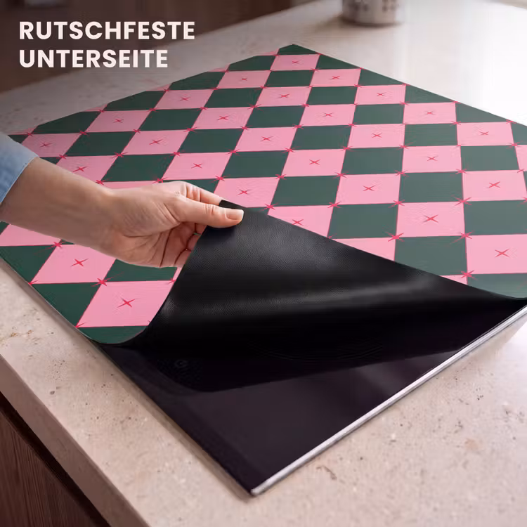 Herdabdeckplatte - Stern – Rosa – Grün – Weihnachten — 9