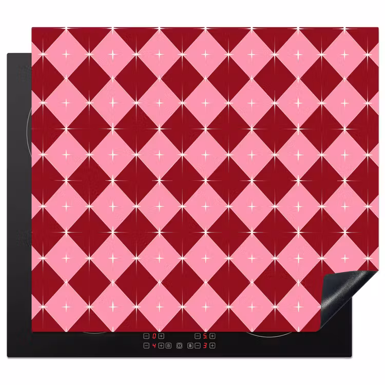 Herdabdeckplatte - Stern – Rot – Rosa – Weihnachten — 1