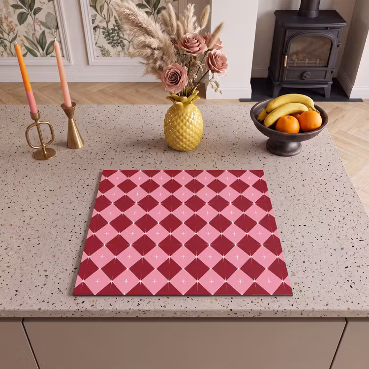 Herdabdeckplatte - Stern – Rot – Rosa – Weihnachten — 2
