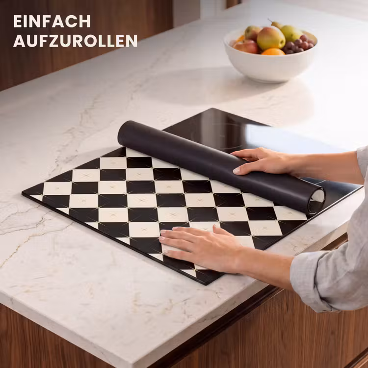 Herdabdeckplatte - Stern – Schwarz – Weiß – Weihnachten — 7