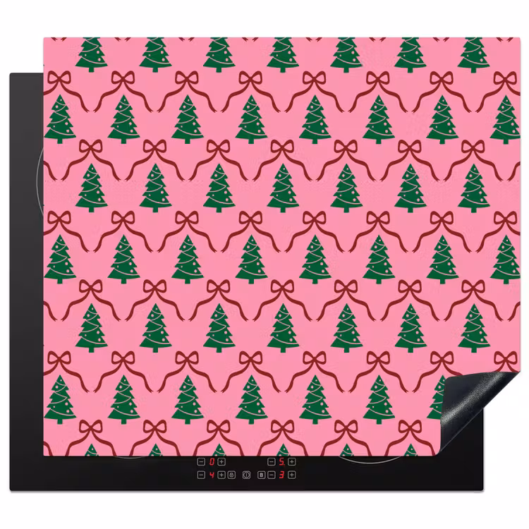 Herdabdeckplatte - Weihnachten – Rosa – Rot – Schleife — 1