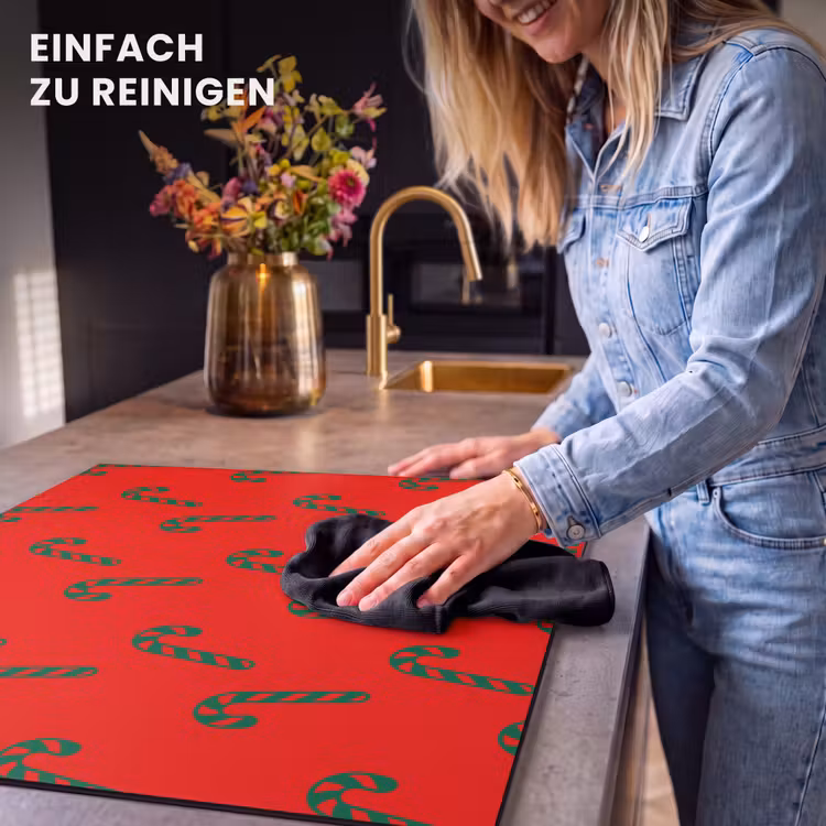 Herdabdeckplatte - Weihnachten – Rot – Grün – Zuckerstange — 6