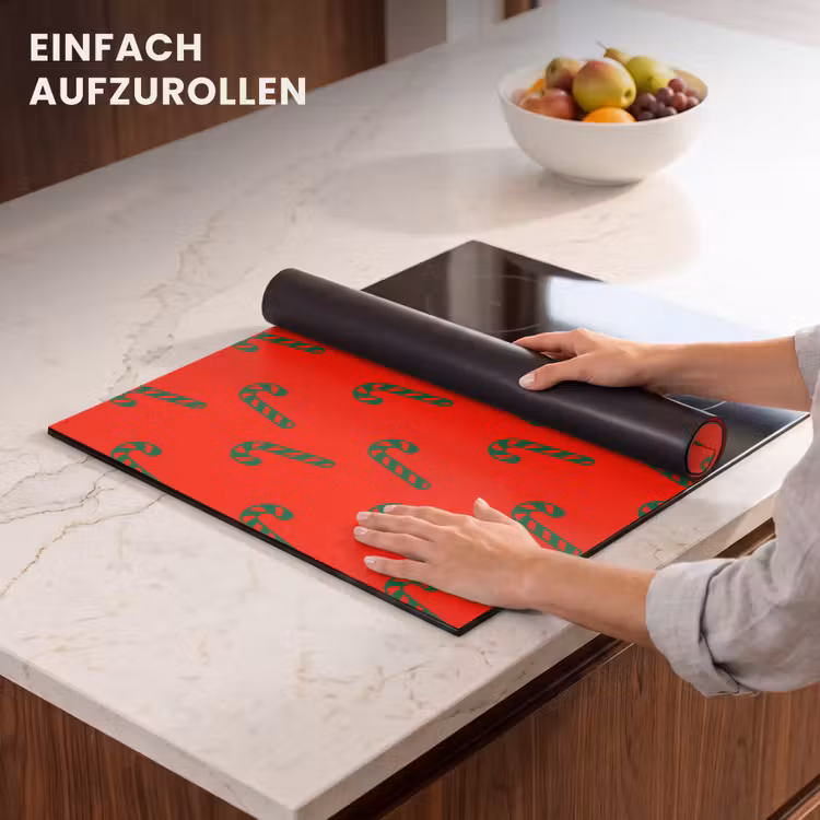 Herdabdeckplatte - Weihnachten – Rot – Grün – Zuckerstange — 7