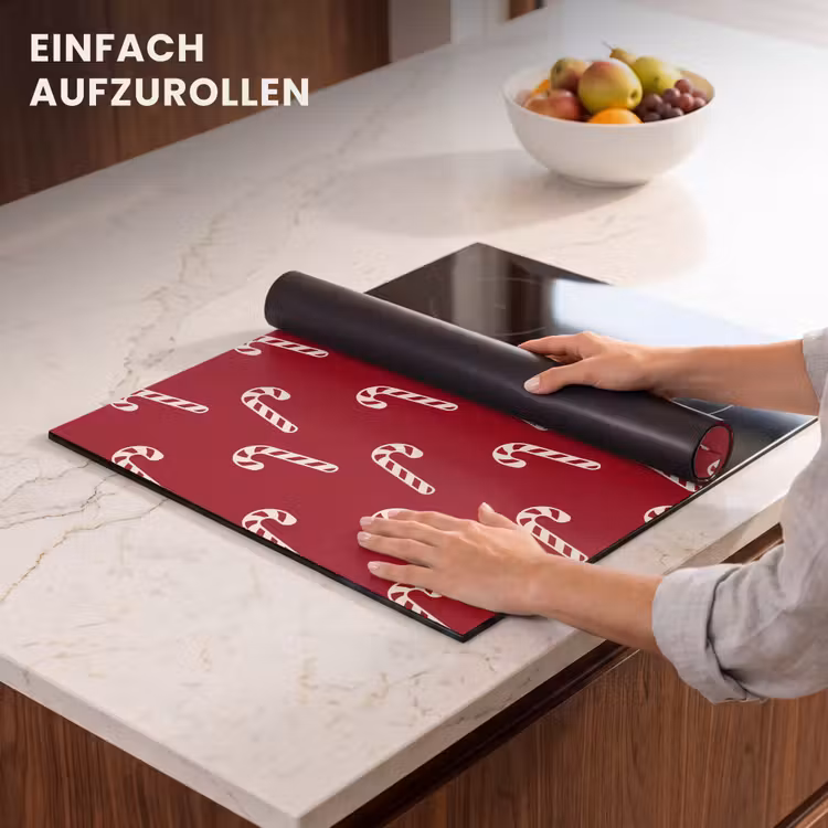 Herdabdeckplatte - Weihnachten – Rot – Weiß – Zuckerstange — 7