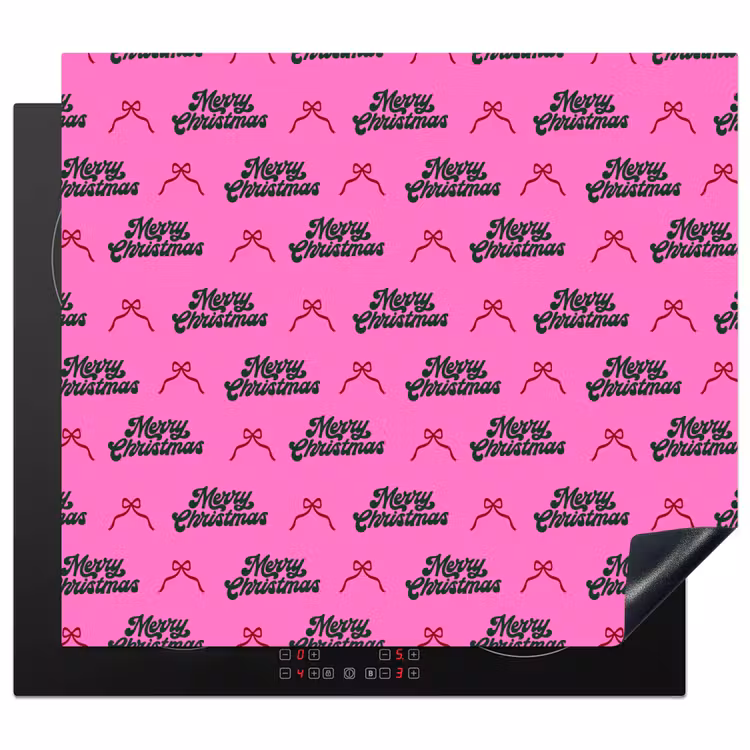 Herdabdeckplatte - Text – Neon – Rosa – Weihnachten — 1
