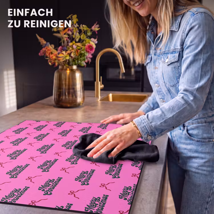 Herdabdeckplatte - Text – Neon – Rosa – Weihnachten — 6
