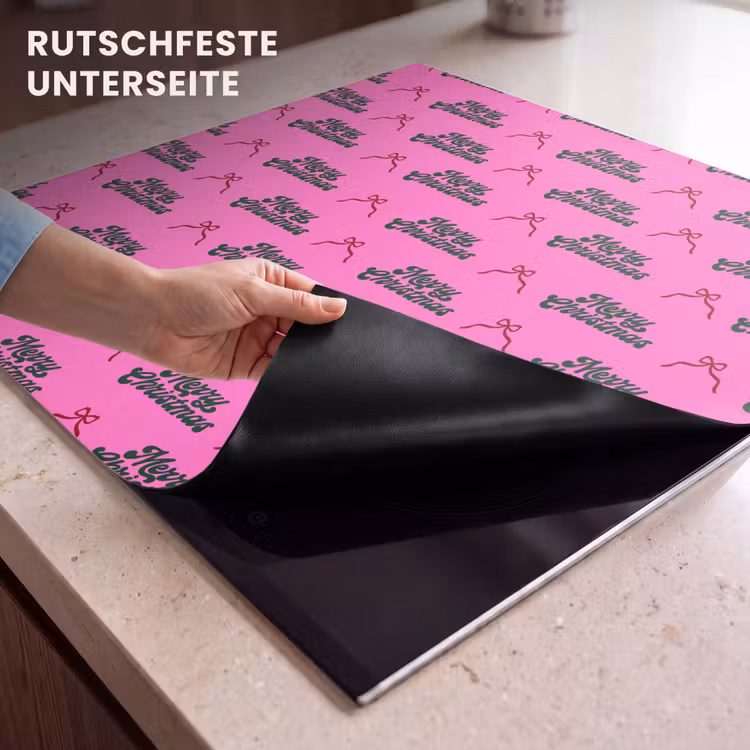 Herdabdeckplatte - Text – Neon – Rosa – Weihnachten — 9