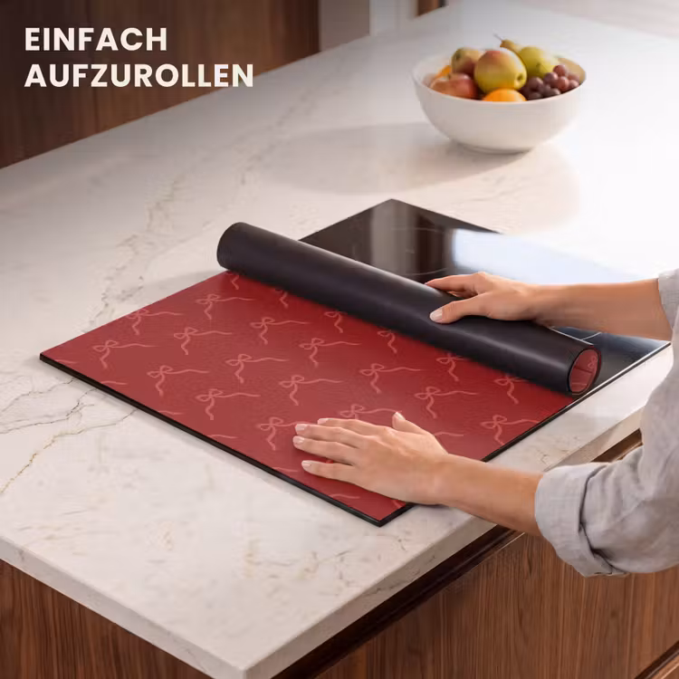 Herdabdeckplatte - Schleife – Rosa – Rot – Weihnachten — 7