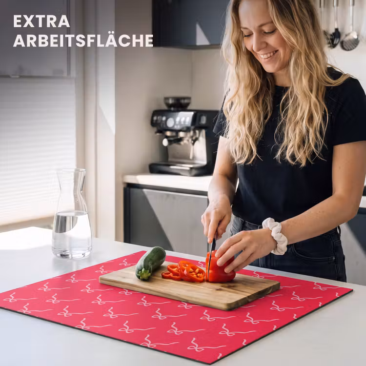 Herdabdeckplatte - Schleife – Rot – Weihnachten — 4
