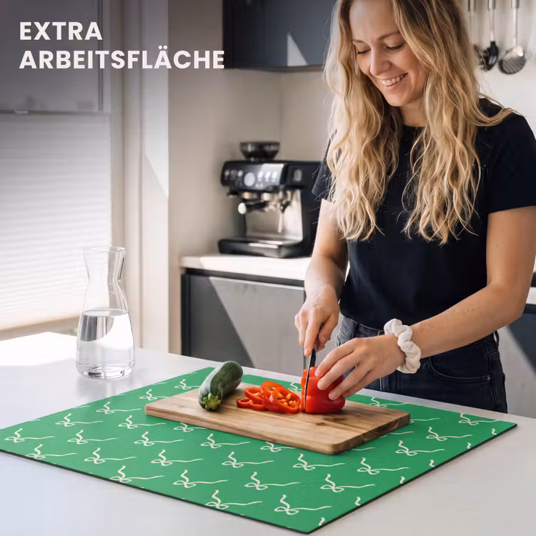Herdabdeckplatte - Schleife – Weihnachten – Grün – Weiß — 4