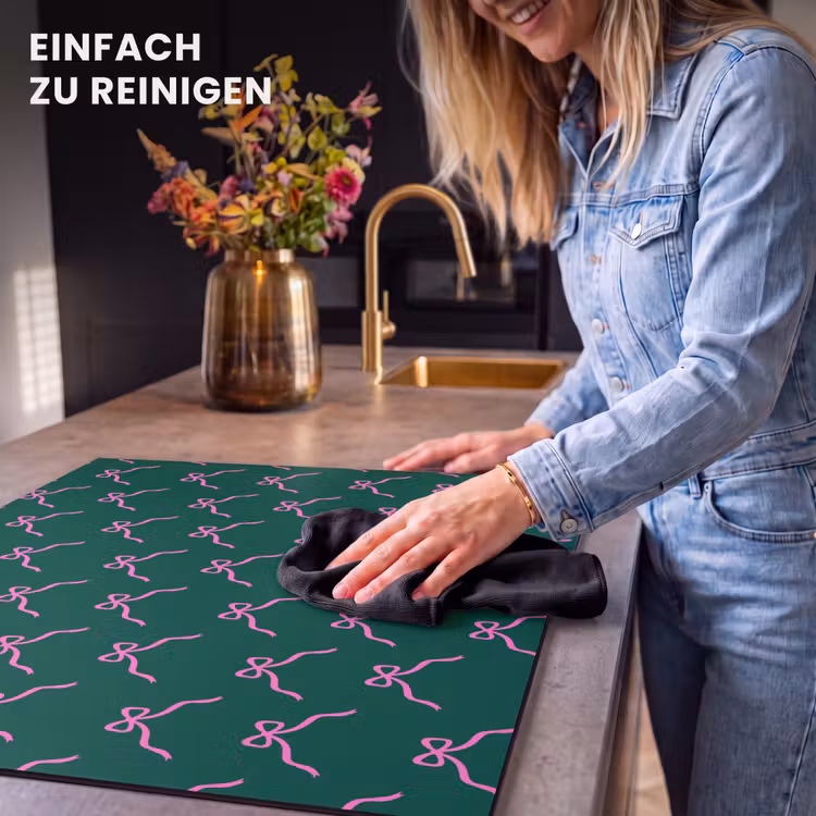 Herdabdeckplatte - Weihnachten – Neon – Grün – Schleife — 6