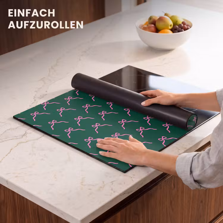 Herdabdeckplatte - Weihnachten – Neon – Grün – Schleife — 7