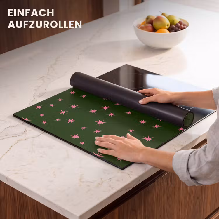 Herdabdeckplatte - Stern – Rosa – Grün – Weihnachten — 7