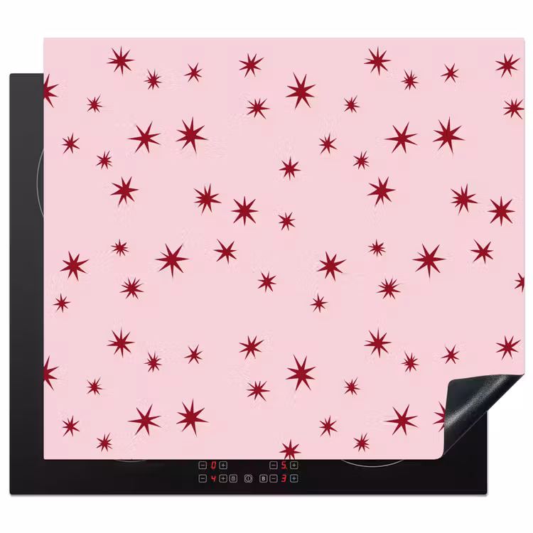 Herdabdeckplatte - Stern – Rosa – Rot — 1