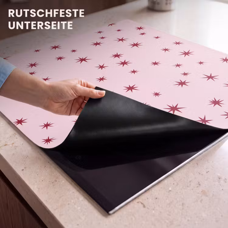 Herdabdeckplatte - Stern – Rosa – Rot — 9