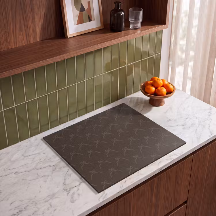 Herdabdeckplatte - Weihnachten – Braun – Schleife — 8