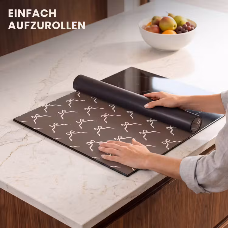 Herdabdeckplatte - Weihnachten – Schleife – Braun — 7