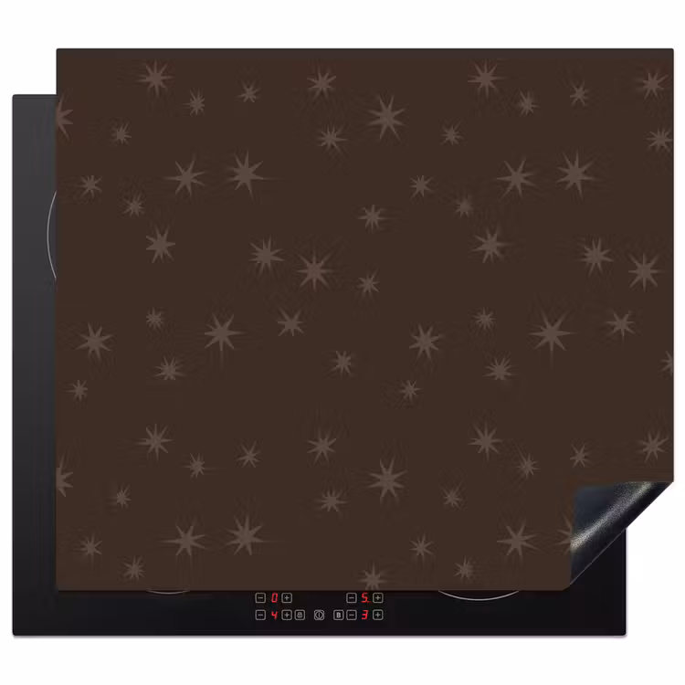 Herdabdeckplatte - Braun – Sterne – Weihnachten — 1