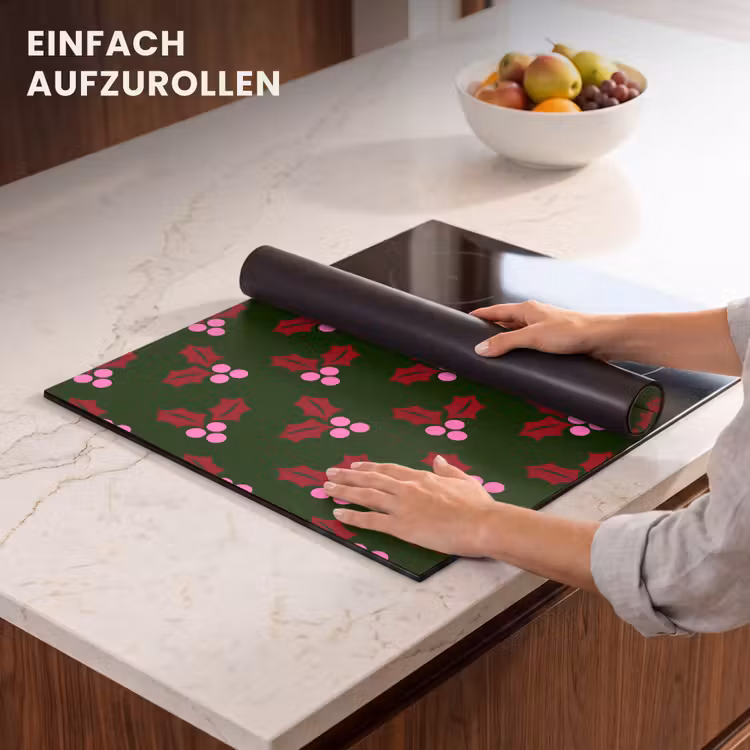 Herdabdeckplatte - Neon – Stechpalme – Weihnachten — 7