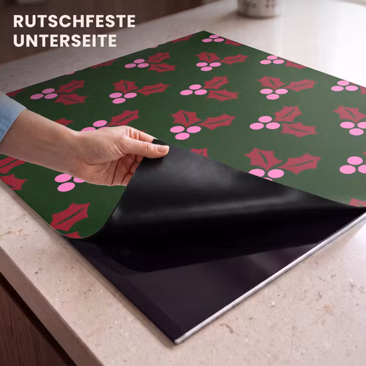 Herdabdeckplatte - Neon – Stechpalme – Weihnachten — 9
