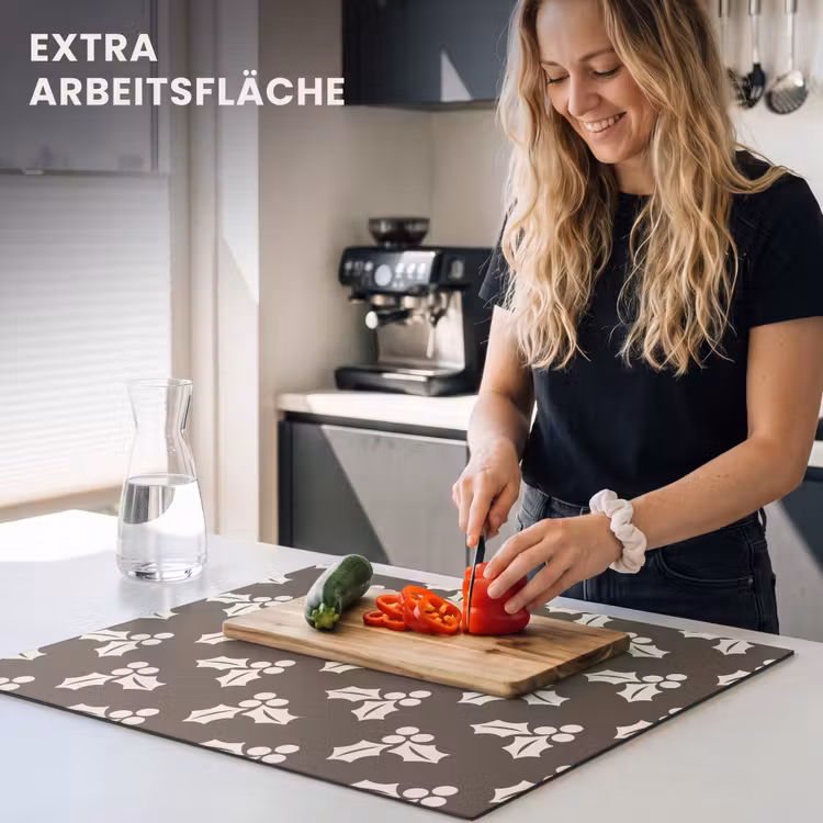 Herdabdeckplatte - Stechpalme – Braun – Weihnachten — 4
