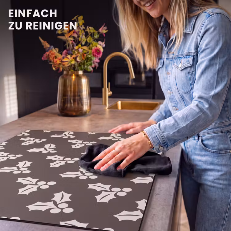 Herdabdeckplatte - Stechpalme – Braun – Weihnachten — 6