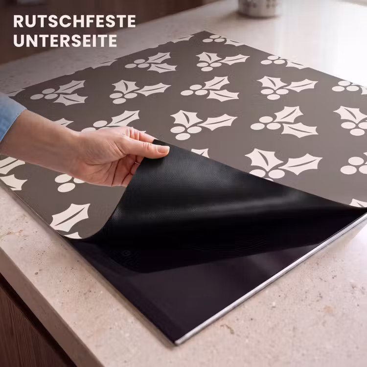 Herdabdeckplatte - Stechpalme – Braun – Weihnachten — 9