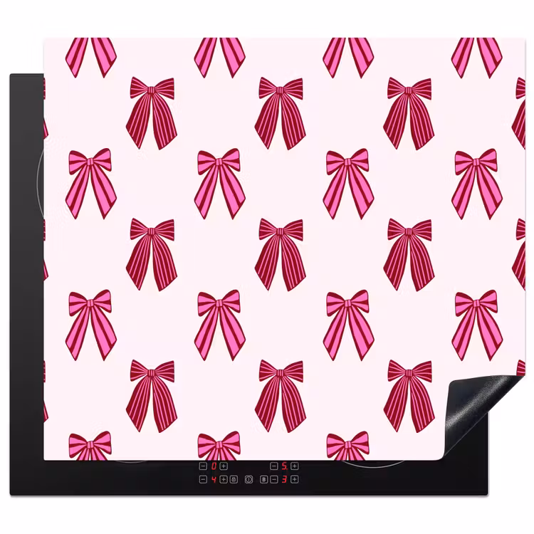 Herdabdeckplatte - Schleifen – Weihnachten – Rosa — 1