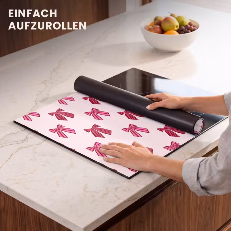 Herdabdeckplatte - Schleifen – Weihnachten – Rosa — 7