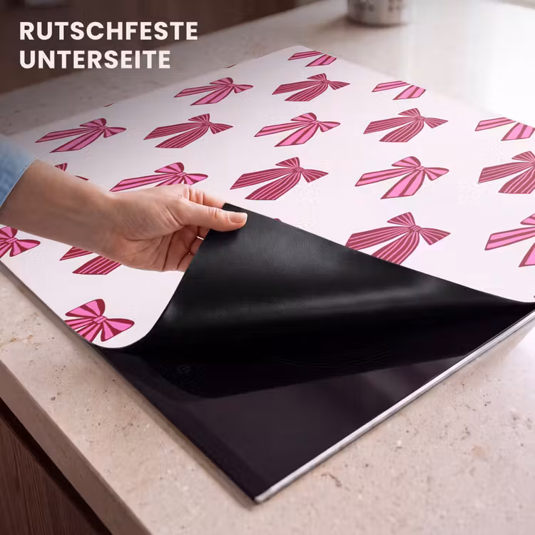 Herdabdeckplatte - Schleifen – Weihnachten – Rosa — 9