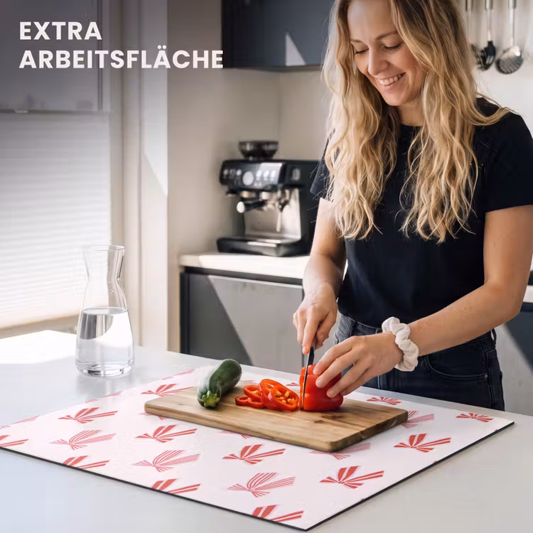 Herdabdeckplatte - Schleifen – Weihnachten – Rosa – Rot — 4