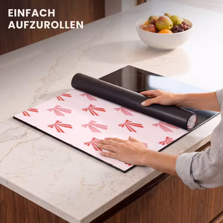 Herdabdeckplatte - Schleifen – Weihnachten – Rosa – Rot — 7