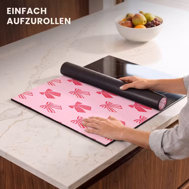 Herdabdeckplatte - Schleifen – Weihnachten – Rosa – Rot — 7