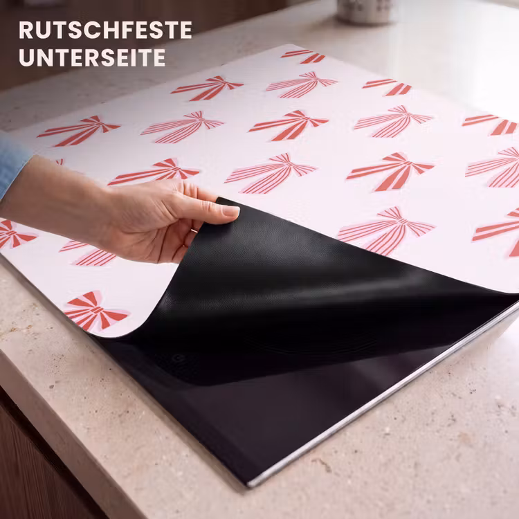 Herdabdeckplatte - Schleifen – Weihnachten – Rosa – Rot — 9