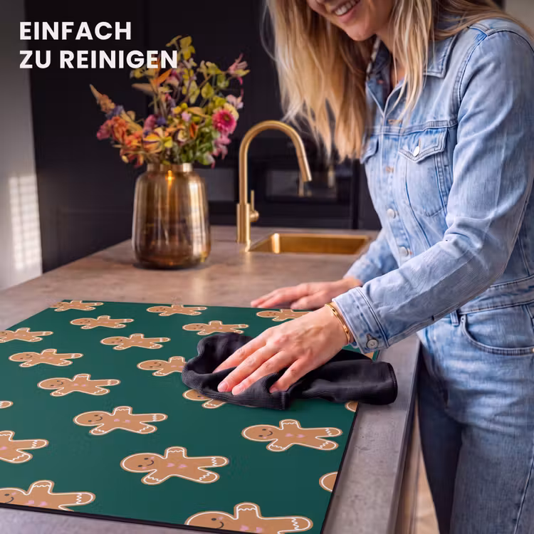 Herdabdeckplatte - Lebkuchen – Weihnachten – Grün — 6