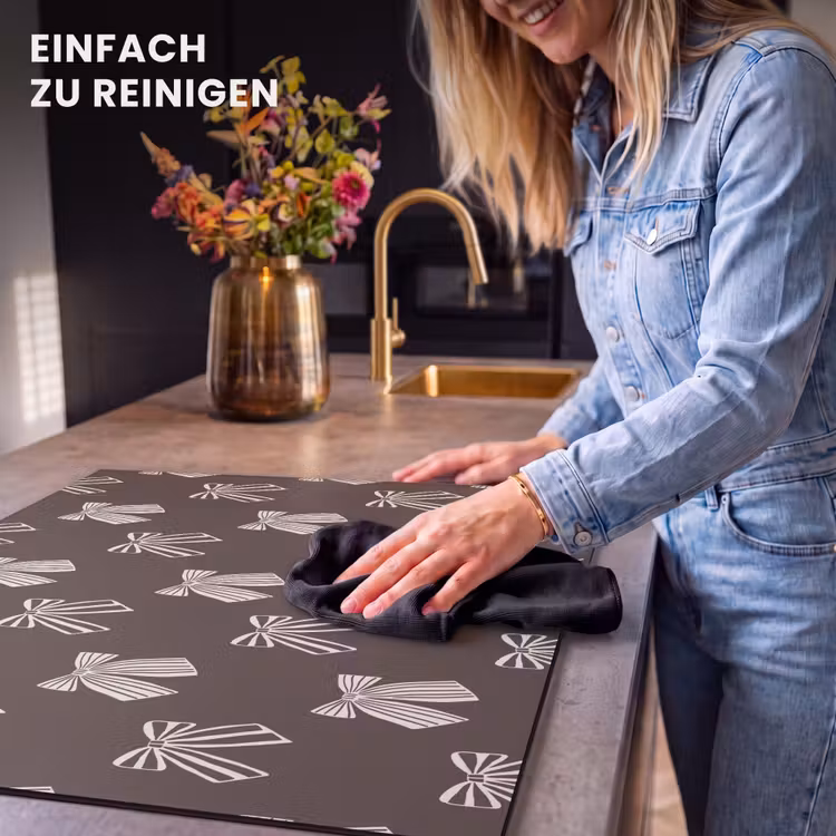 Herdabdeckplatte - Schleifen – Weihnachten – Braun – Cremefarben — 6
