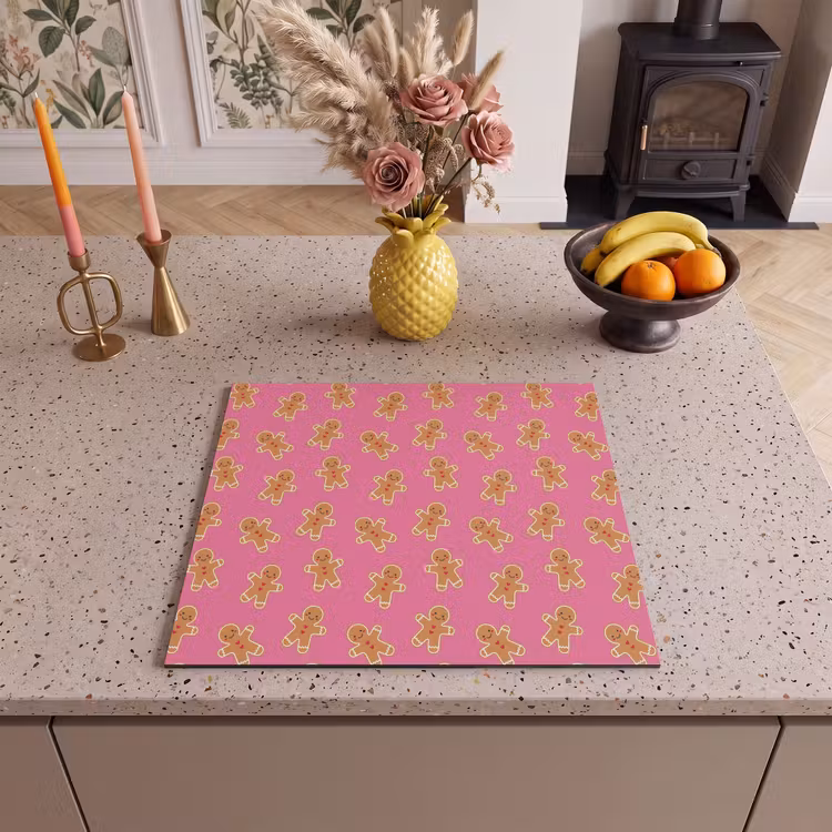 Herdabdeckplatte - Lebkuchen – Rosa – Braun – Weihnachten — 2