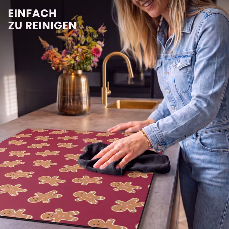 Herdabdeckplatte - Lebkuchen – Rot – Braun – Weihnachten — 6