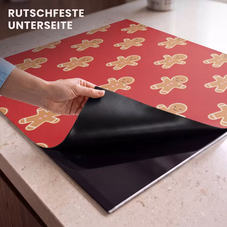 Herdabdeckplatte - Lebkuchen – Weihnachten – Rot — 9
