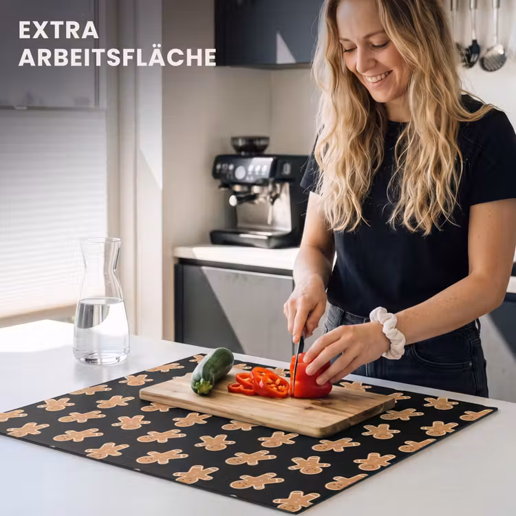 Herdabdeckplatte - Lebkuchen – Weihnachten – Schwarz – Braun — 4