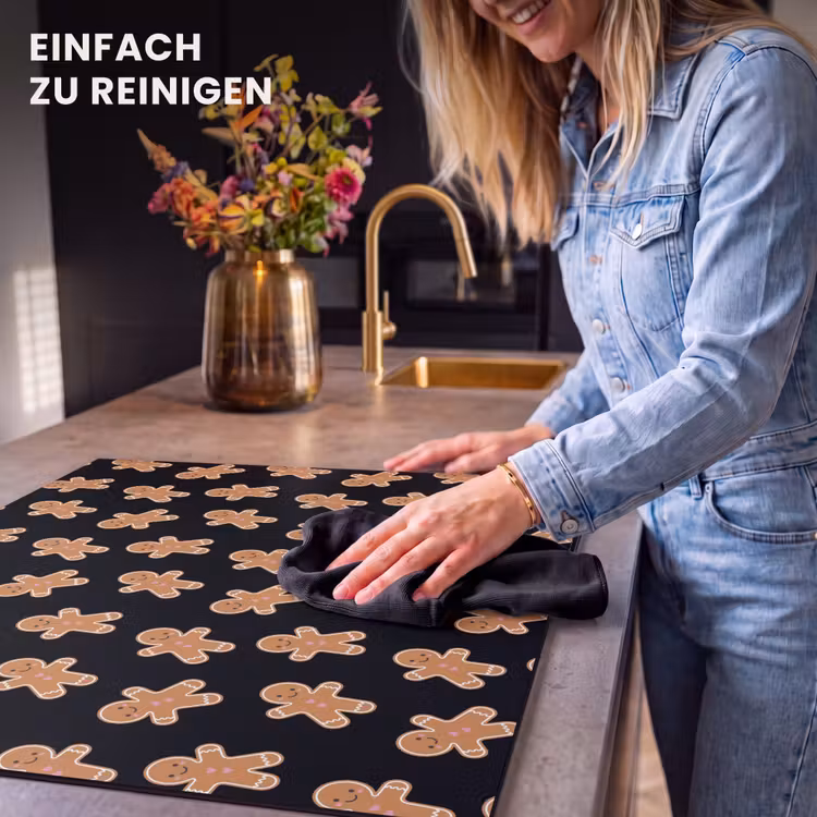 Herdabdeckplatte - Lebkuchen – Weihnachten – Schwarz – Braun — 6