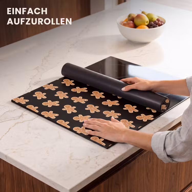 Herdabdeckplatte - Lebkuchen – Weihnachten – Schwarz – Braun — 7