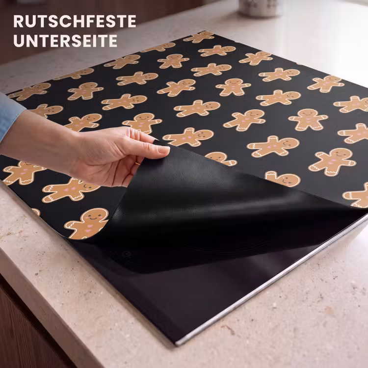 Herdabdeckplatte - Lebkuchen – Weihnachten – Schwarz – Braun — 9
