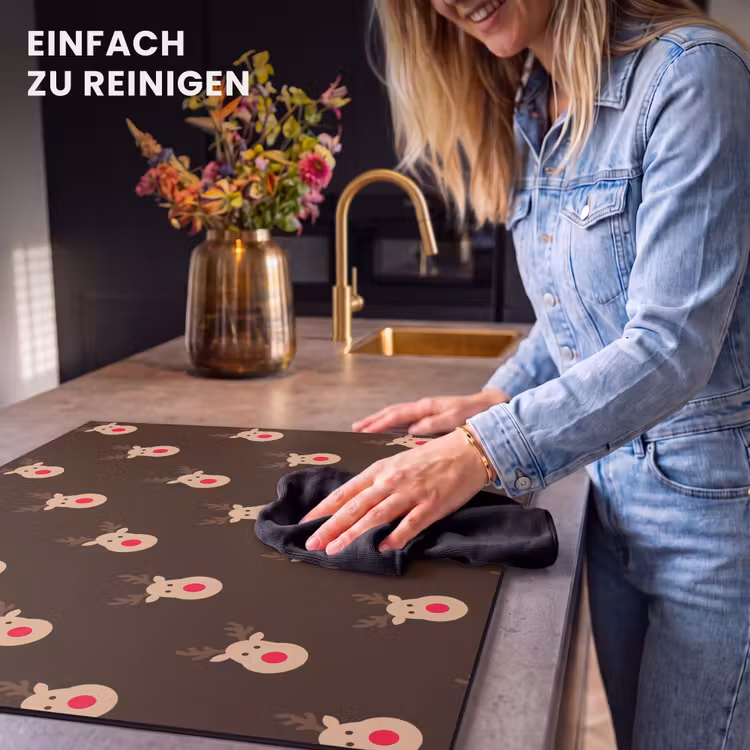 Herdabdeckplatte - Rentiere – Weihnachten – Braun — 6