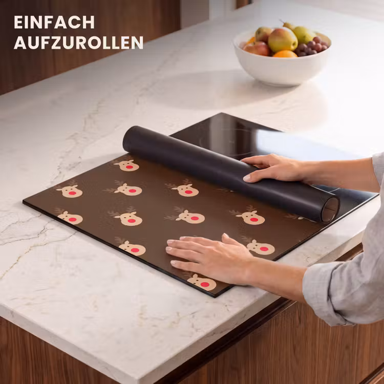 Herdabdeckplatte - Rentiere – Weihnachten – Braun — 7
