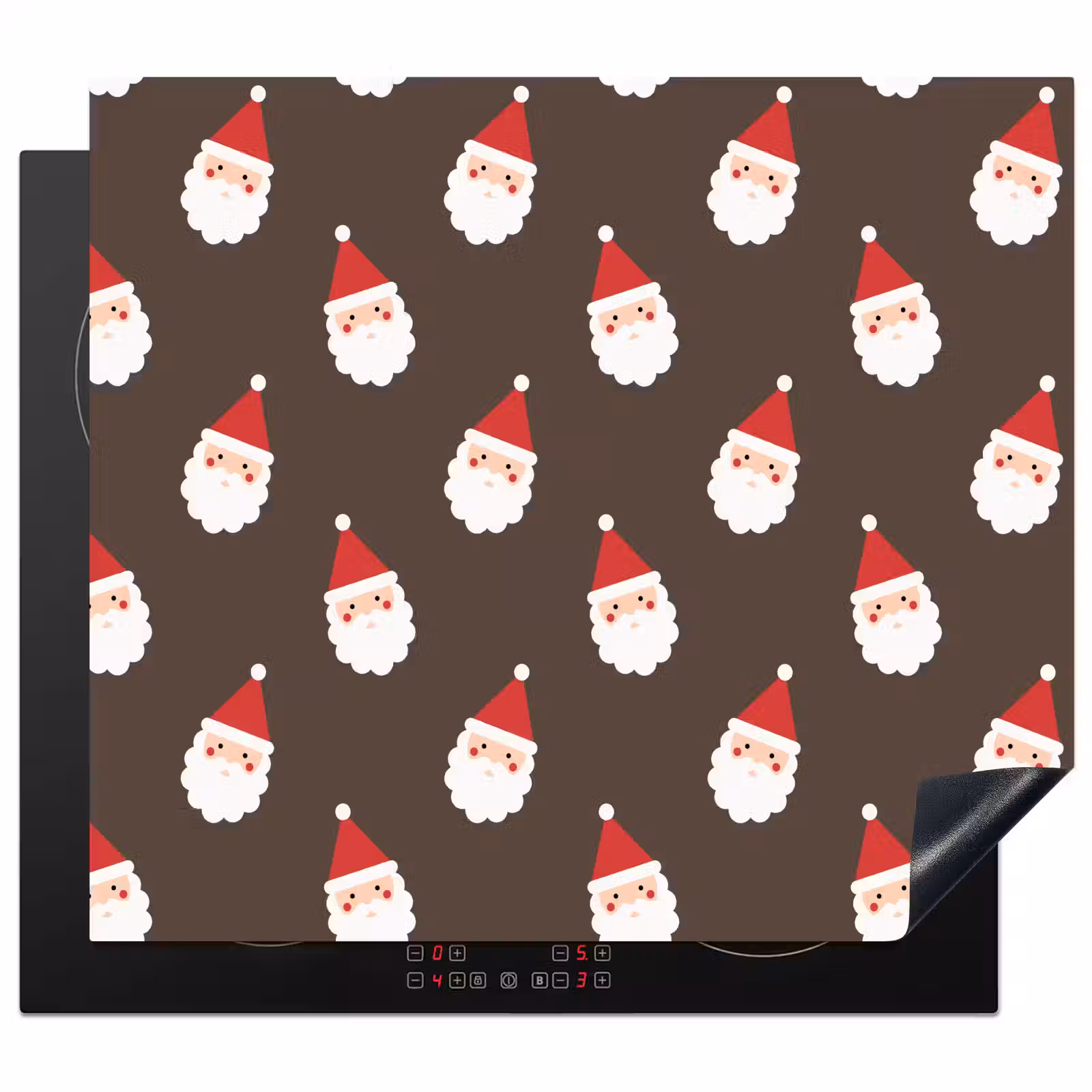 Herdabdeckplatte - Weihnachtsmann – Weihnachten – Braun — 1