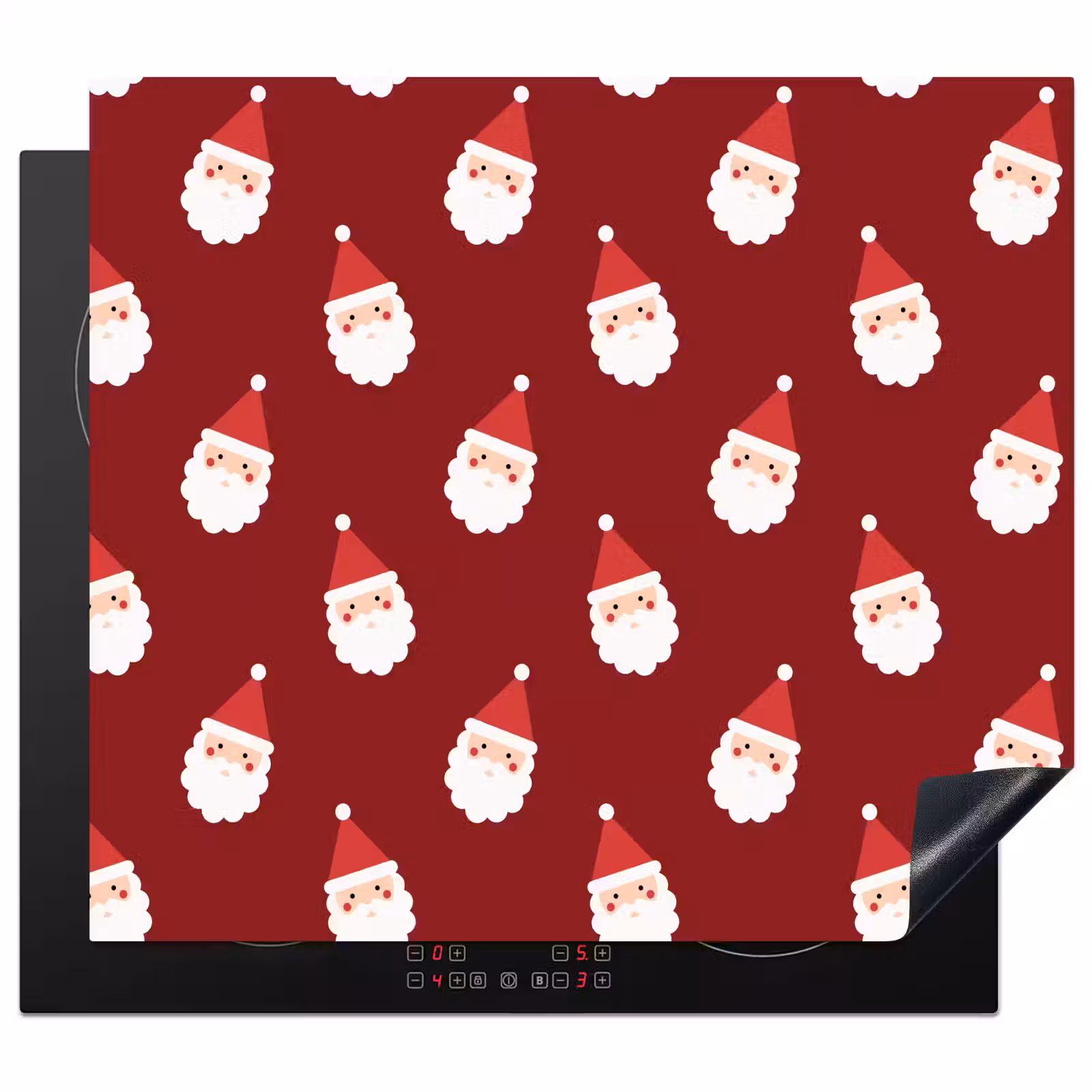 Herdabdeckplatte - Weihnachtsmann – Weihnachten – Rot — 1