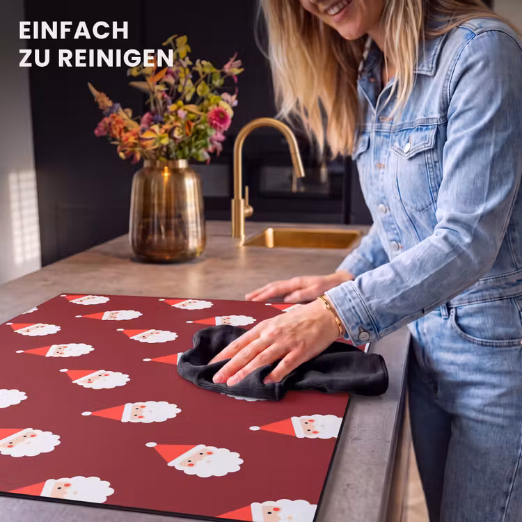 Herdabdeckplatte - Weihnachten – Weihnachtsmann – Rot — 6