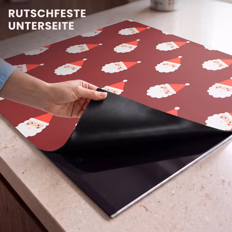 Herdabdeckplatte - Weihnachten – Weihnachtsmann – Rot — 9